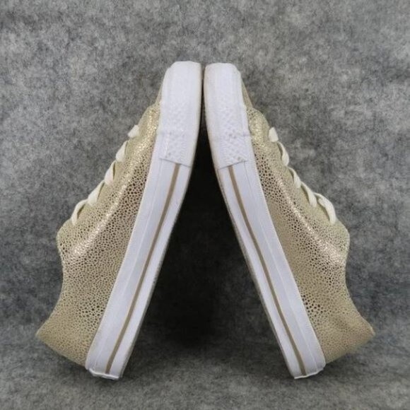 Converse All Star Sneakers Womens 5.5 Metallic‎ Textured Leather Cap Toe Lace Up - Picture 8 of 9